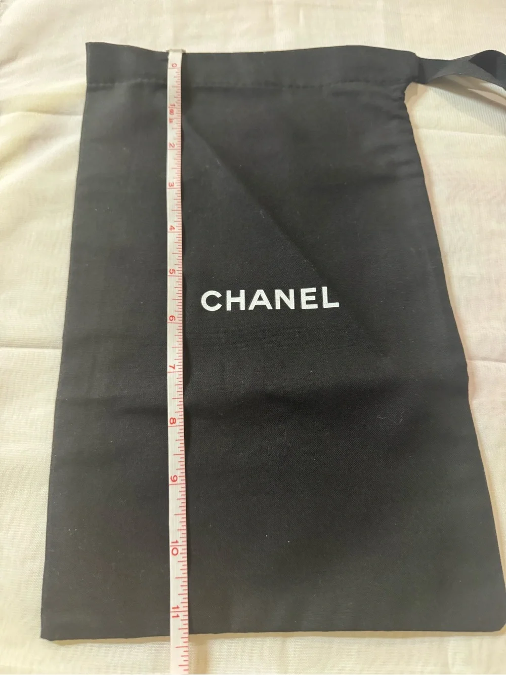 CHANEL 💯% Authentic Iconic Black Logo Dust Bag - Ideal for storing or gifting.